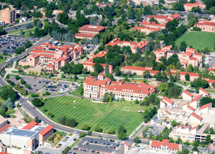  PRO CU Campus Aerial; Boulder, Colorado