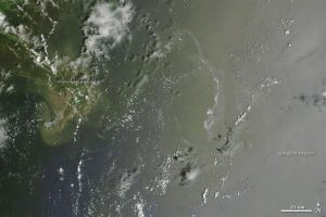 Oil Slick Satellite Image NASA. Gulf of Mexico